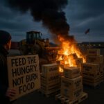 ai image of government burning food